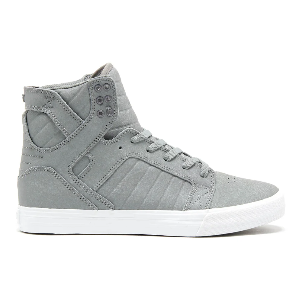 Supra Men's Skytop High Top Trainers - Grey Fiberglass/White - UK 7/EU 41 - Grey/White Image 1