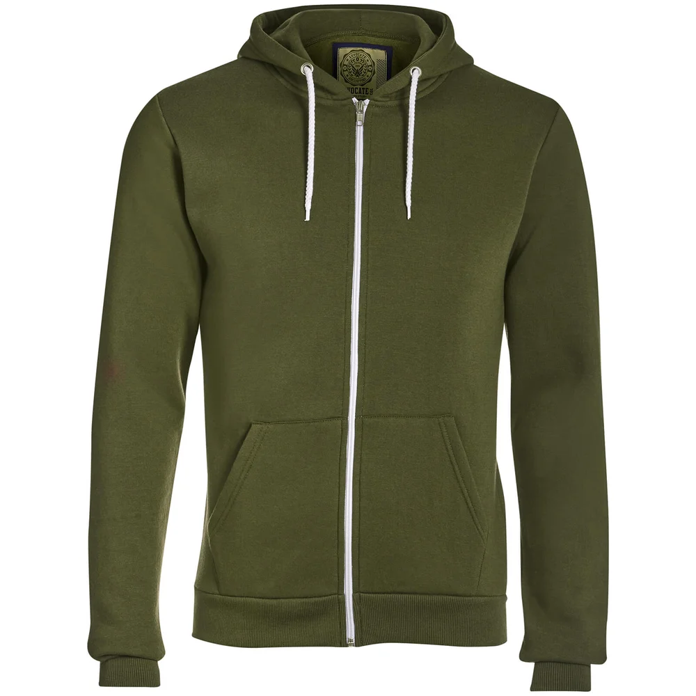 Advocate Men's Berkley Zip Through Hoody - Khaki - S - Green Image 1