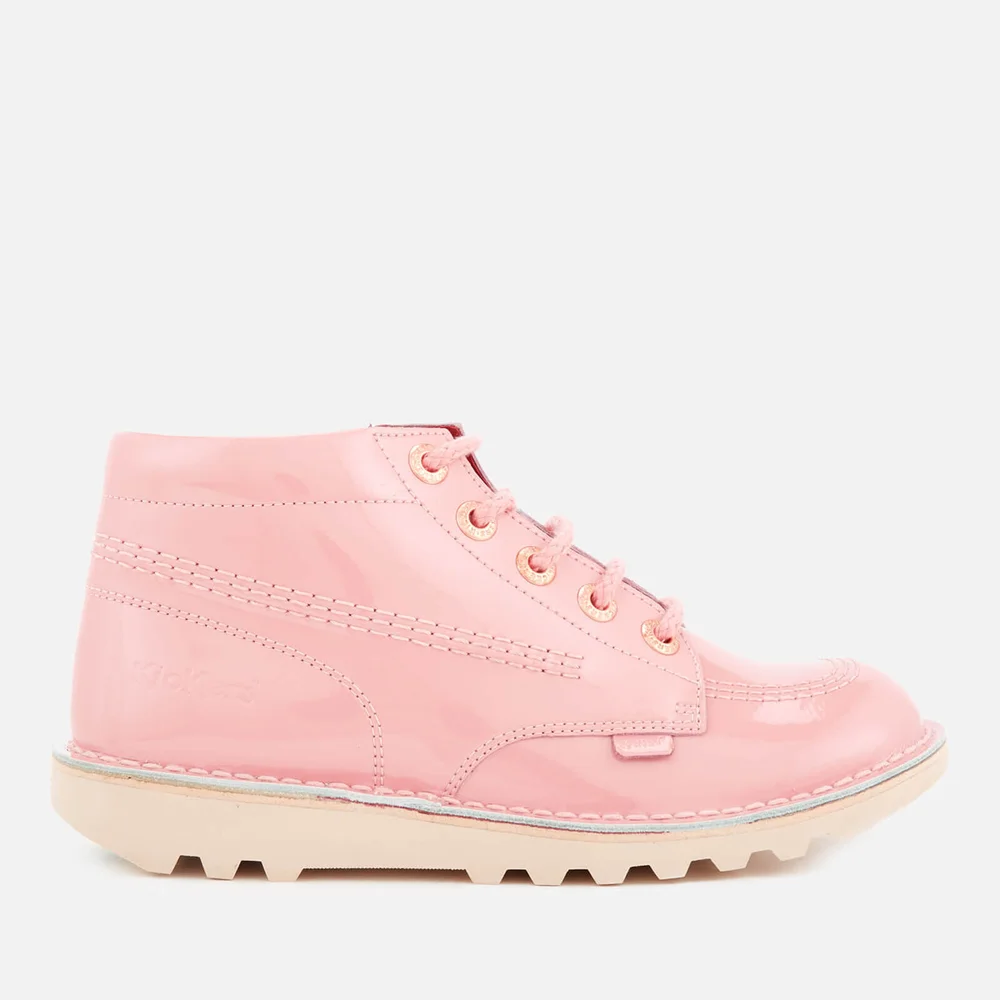 Kickers Kids' Kick Hi Patent Boots - Light Pink - UK 3 Youth/EU 36 Image 1