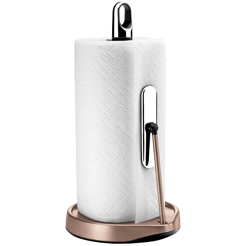 simplehuman Tension Arm Kitchen Roll Holder - Rose Gold Image 1