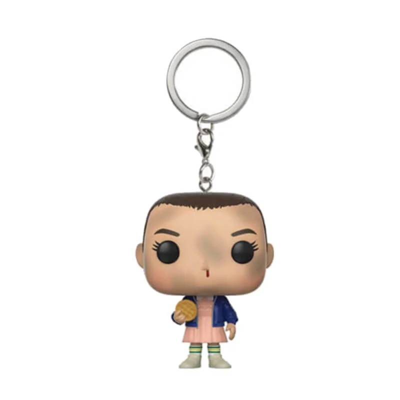 Stranger Things Eleven With Eggo Pocket Pop! Vinyl Keychain Image 1