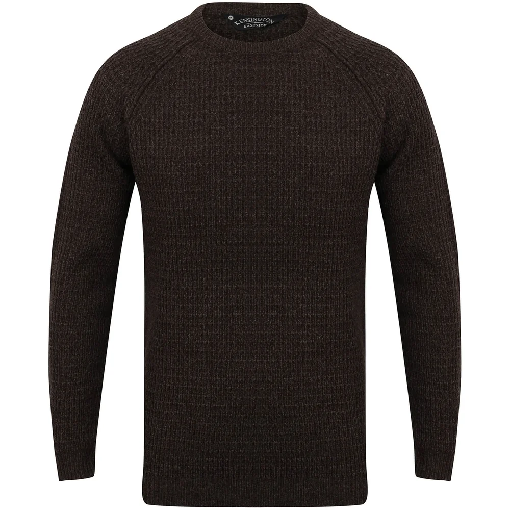 Kensington Men's Crew Neck Jumper with Twist - Black - M - Black Image 1
