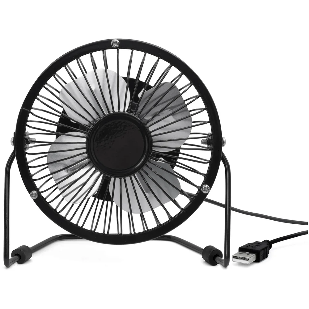 USB Metal Desk Fan - Black Image 1