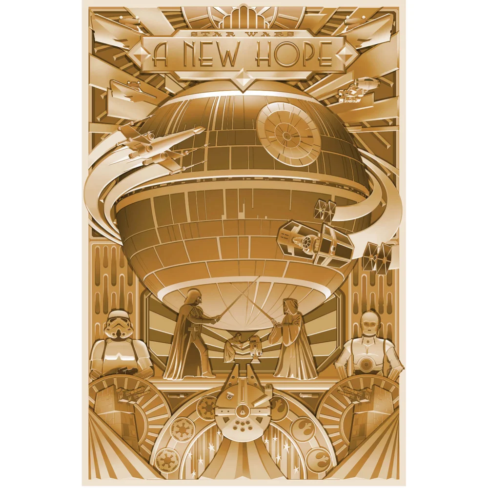 Star Wars: A Shiny New Hope - Zavvi Exclusive Fine Art Screen Print - By Acme Archives Artist Steve Thomas Image 1