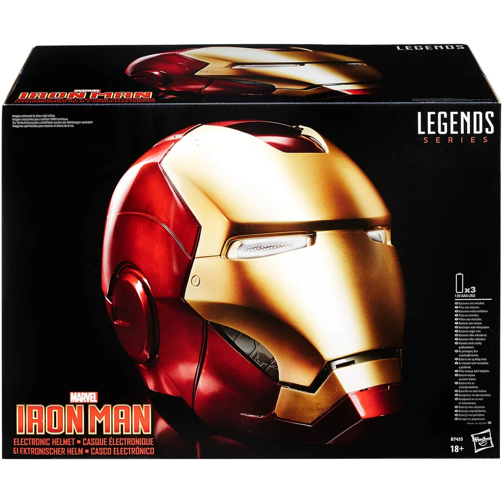Hasbro Marvel Legends Avengers Iron Man Electronic Helmet (Full-Scale Size) Image 1