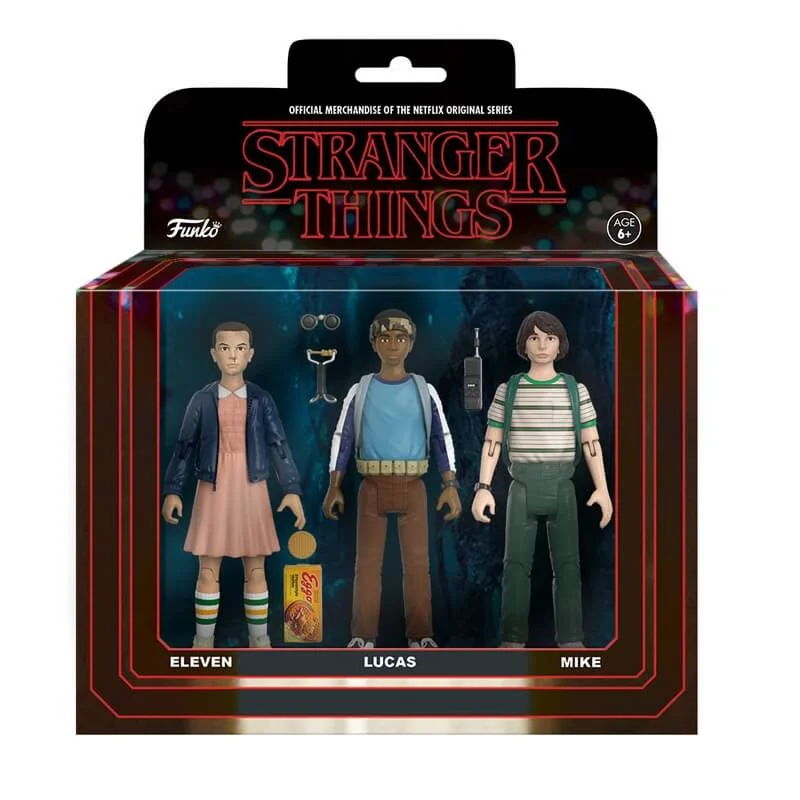Funko Stranger Things 3 Pack Eleven, Lucas and Mike Action Figures Image 1