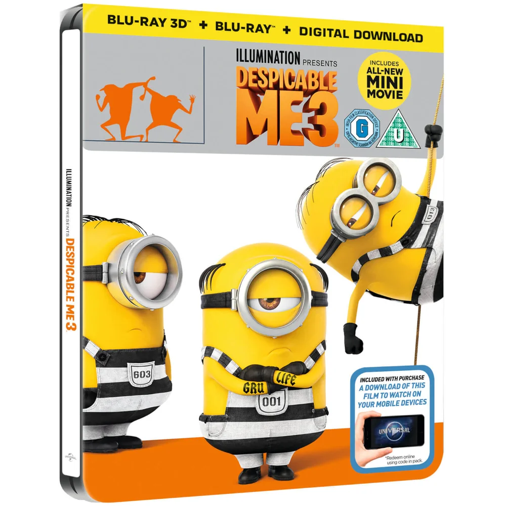 Despicable Me 3 3D (Includes 2D Version) - Zavvi UK Exclusive Limited Edition Steelbook Image 1