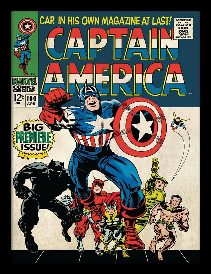 Marvel Captain America Premiere Framed 30 x 40cm Print Image 1