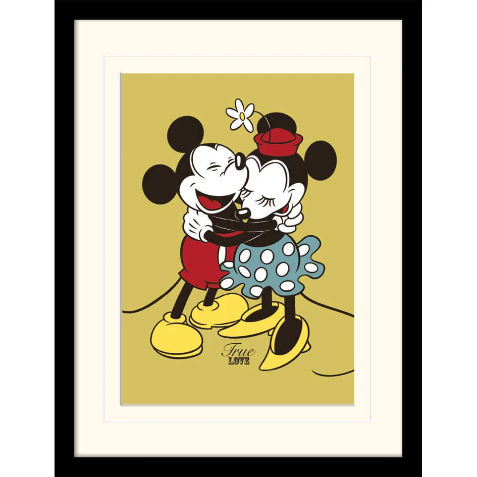 Disney Mickey and Minnie Mouse True Love Mounted 30 x 40cm Print Image 1