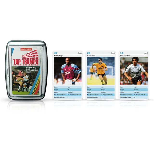 Top Trumps Card Game - Today's Strikers Retro Edition