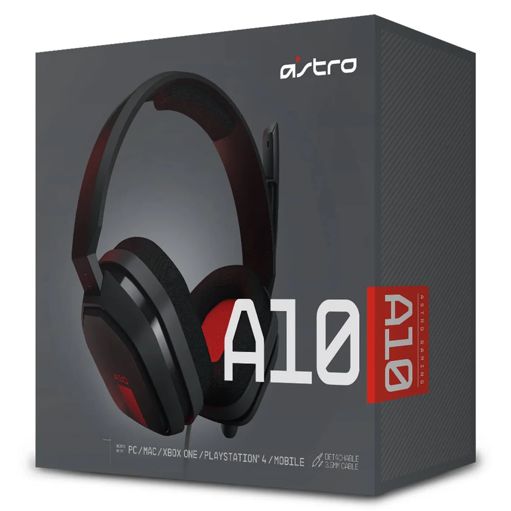 Astro A10 Gen 1 Gaming Headset - Red Image 1