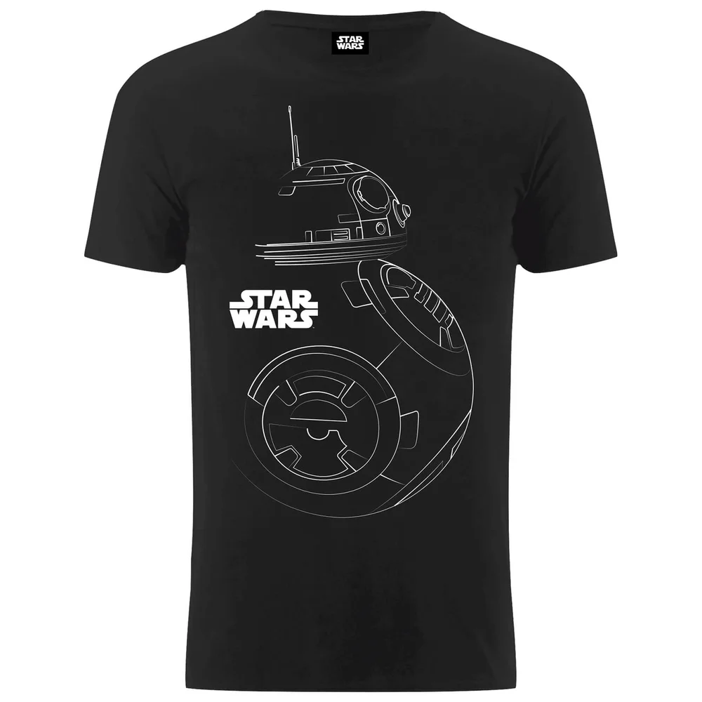 Star Wars Men's The Last Jedi BB-8 Stencil T-Shirt - Black - S - Black Image 1