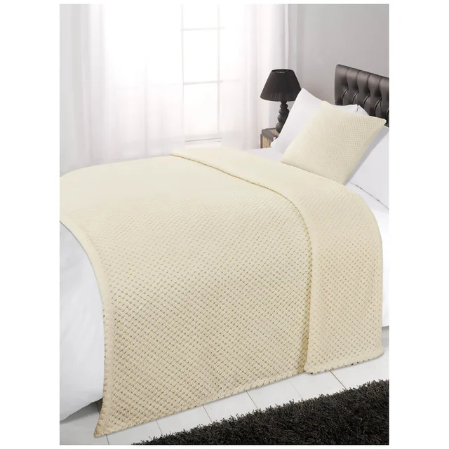 Dreamscene Cream Waffle Throw