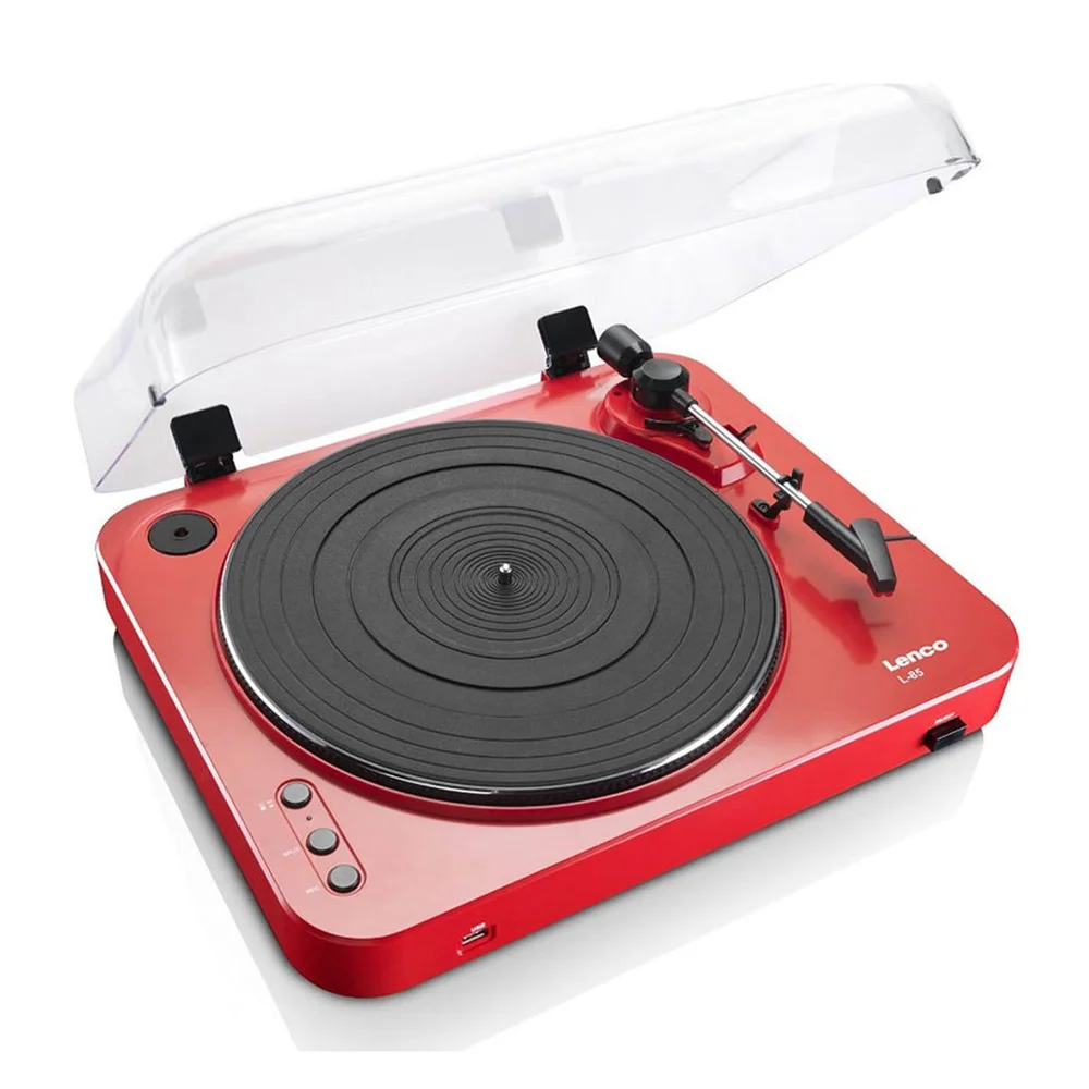 Lenco L-85 Turntable with USB Direct Recording - Red Image 1