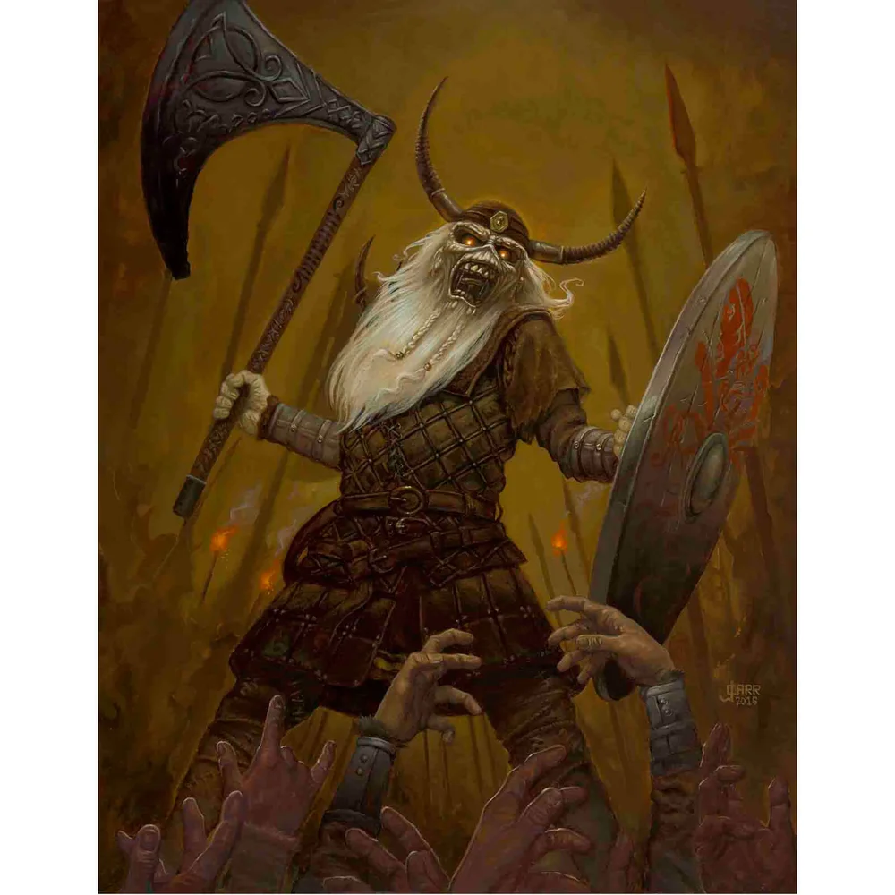 Iron Maiden Viking Eddie Lithograph by Acme Archives Artist Jaime Carrillo (16 x 20 Inch) Timed Sale - Zavvi UK Exclusive Image 1