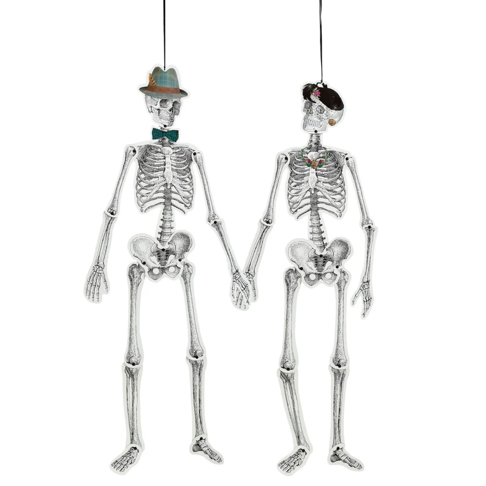 Skeleton Crew Mr. and Mrs. Bones Life Size Paper Skeletons Image 1