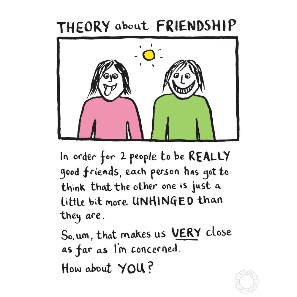 Edward Monkton 'Theory Of Friendship' Limited Edition Art Print Image 1