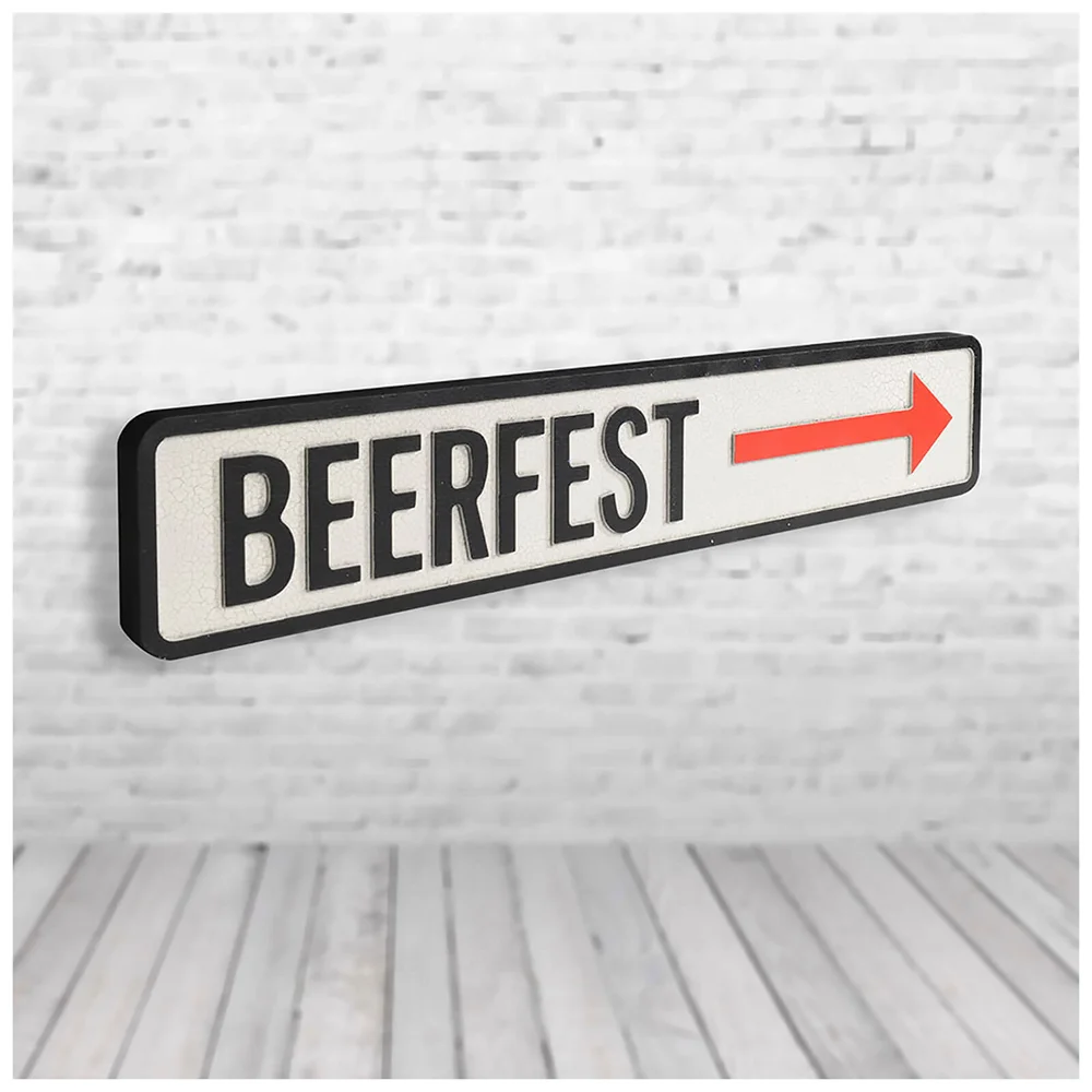 Shh Interiors 'Beer Fest' Vintage Street Sign Image 1