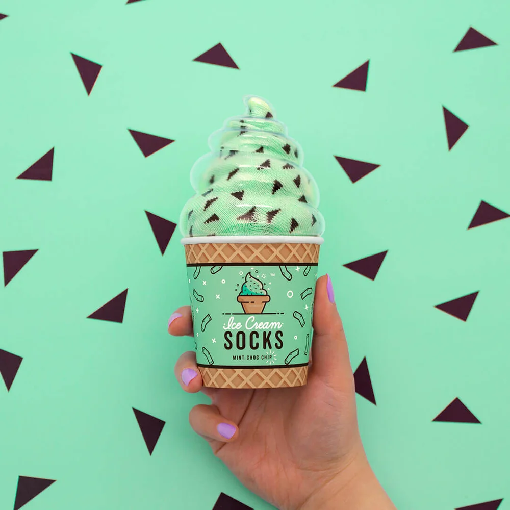 Ice Cream Socks - Mint Choc Chip Image 1