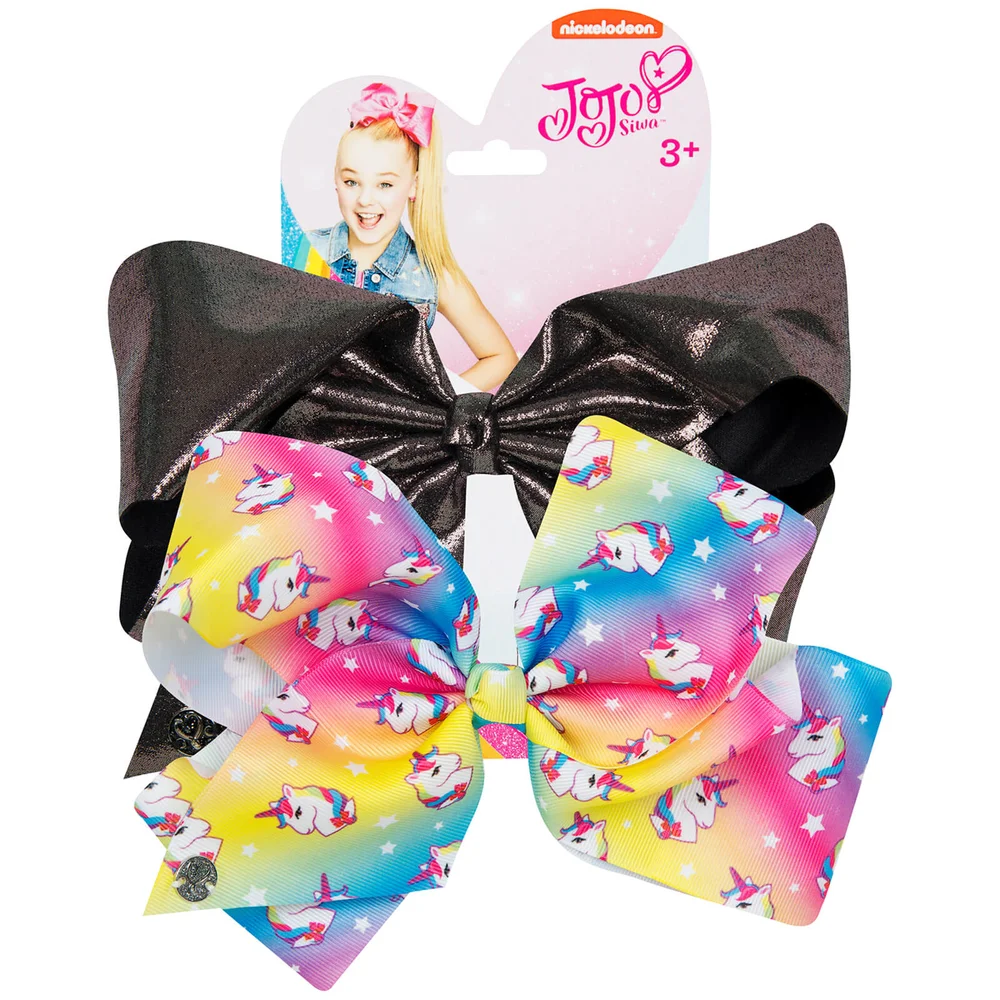 Jojo Siwa Bow Set - Unicorn/Gunmetal Image 1