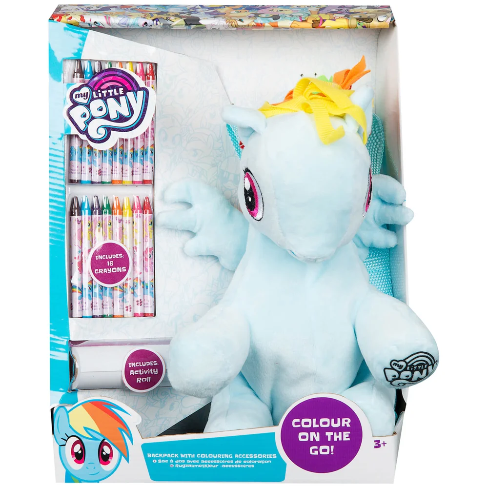 My Little Pony Rainbow Dash Backpack with Colouring Accessories Image 1