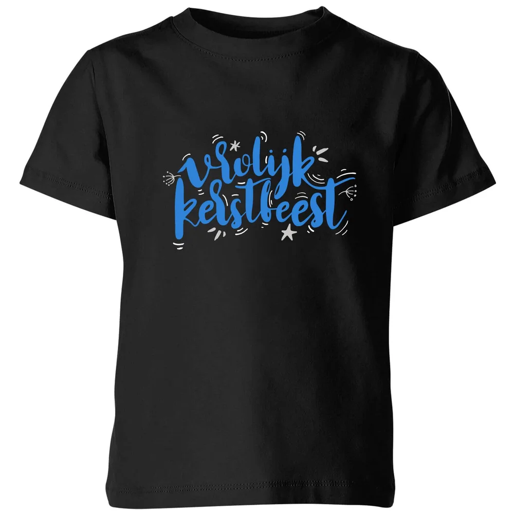 Kerstfeest Kids' T-Shirt - Black - 3-4 Years - Black Image 1