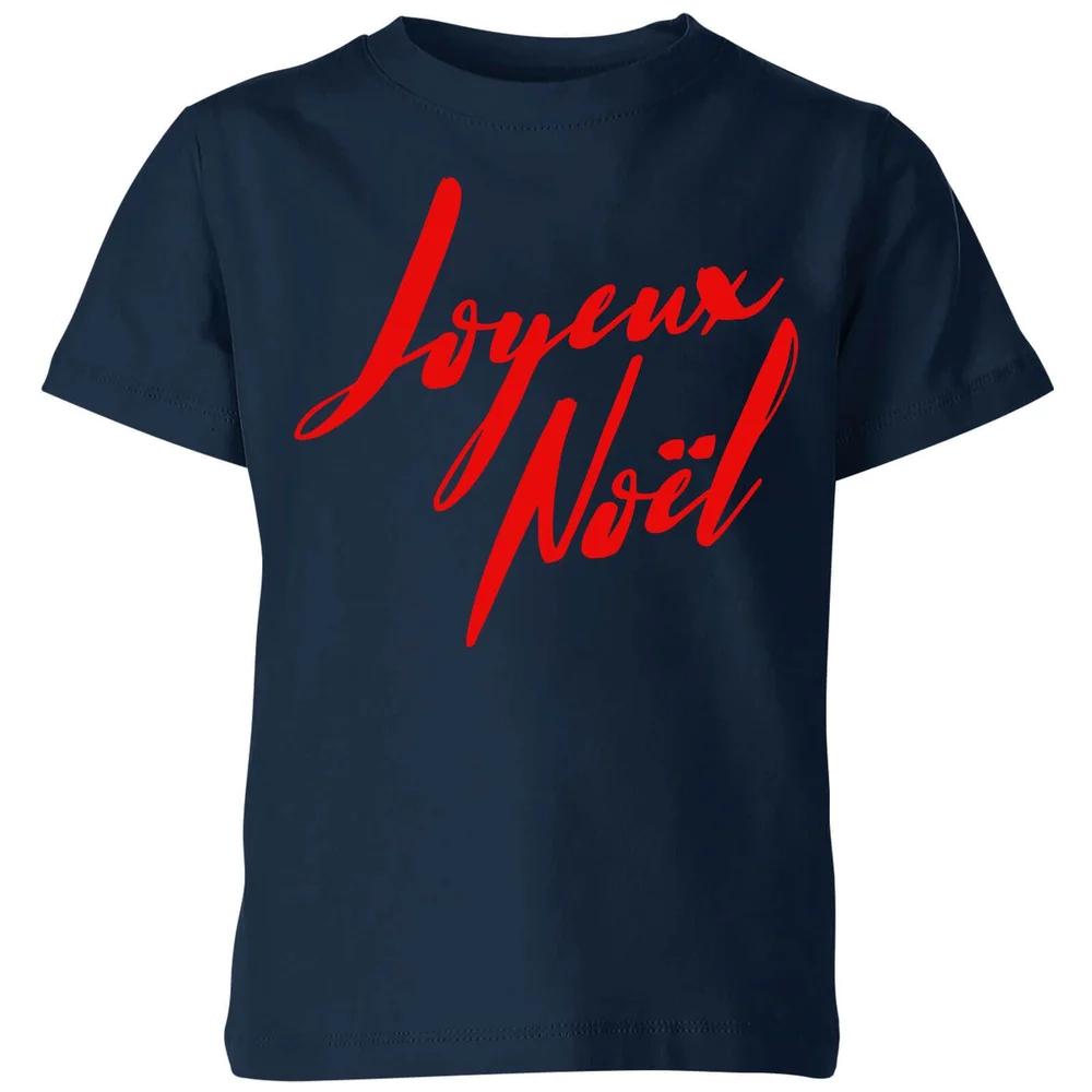 Joyeux Noel Holly Jolly international Kids' T-Shirt - Navy - 3-4 Years - Navy Image 1