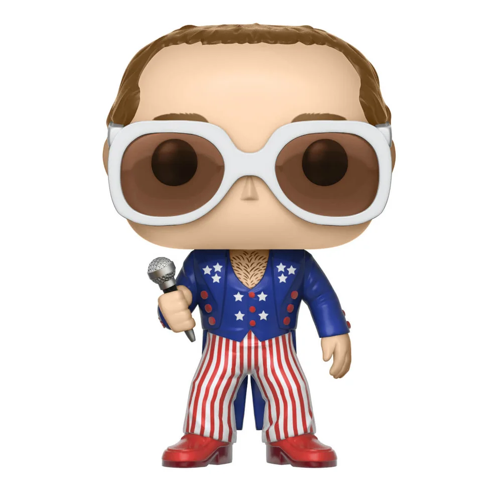 Pop! Rocks Elton John Red White Blue Pop! Vinyl Figure Image 1