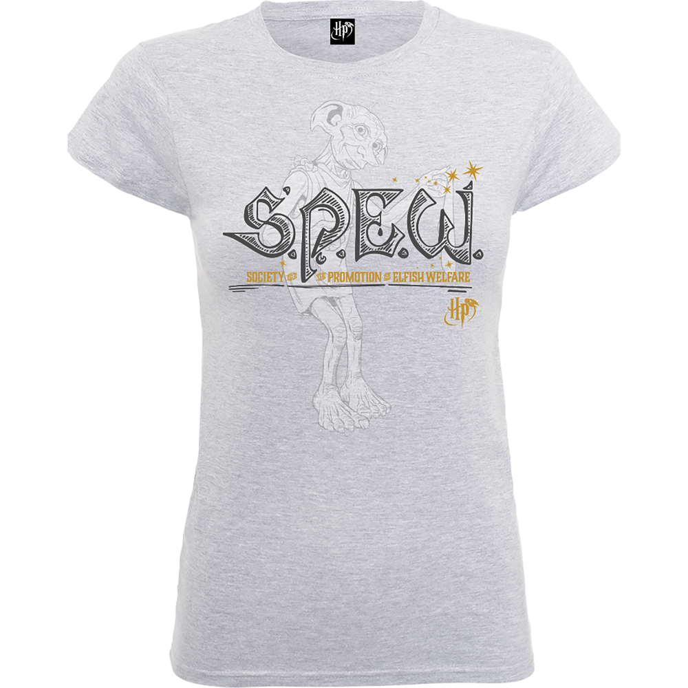 Harry Potter Society For The Promotion Of Elfish Welfare Women's Grey T-Shirt - S Image 1