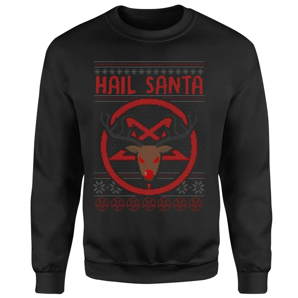 Hail Santa Sweatshirt - Black - S Image 1