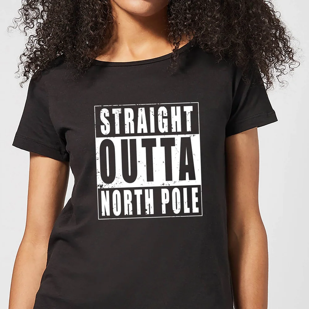 Straight Outta North Pole Women's T-Shirt - Black - 3XL Image 1
