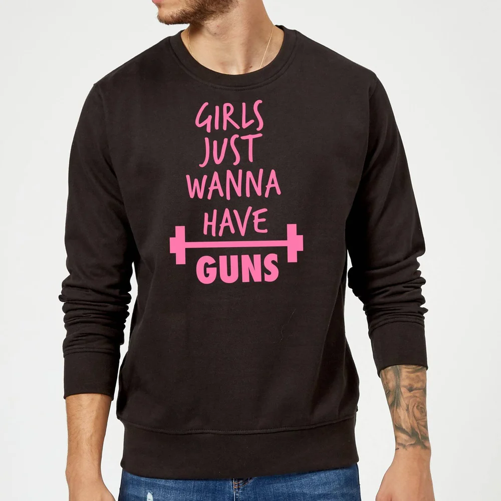 Girls Just Wanna have Guns Sweatshirt - Black - S - Black Image 1