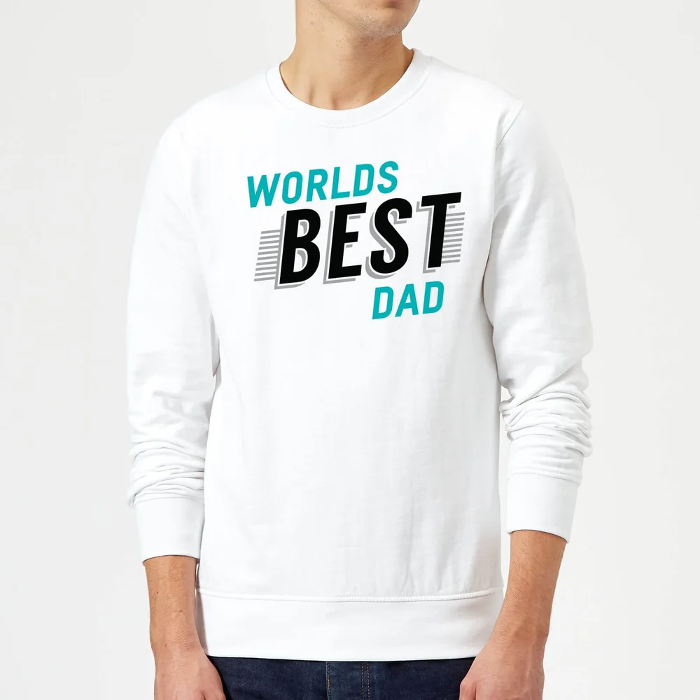 Worlds Best Dad Sweatshirt - White - S - White Image 1