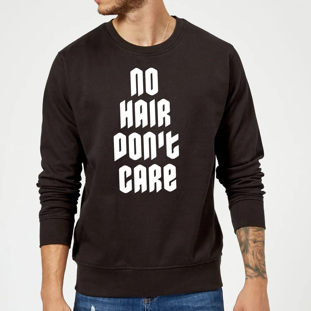 No Hair Dont Care Sweatshirt - Black - S - Black Image 1