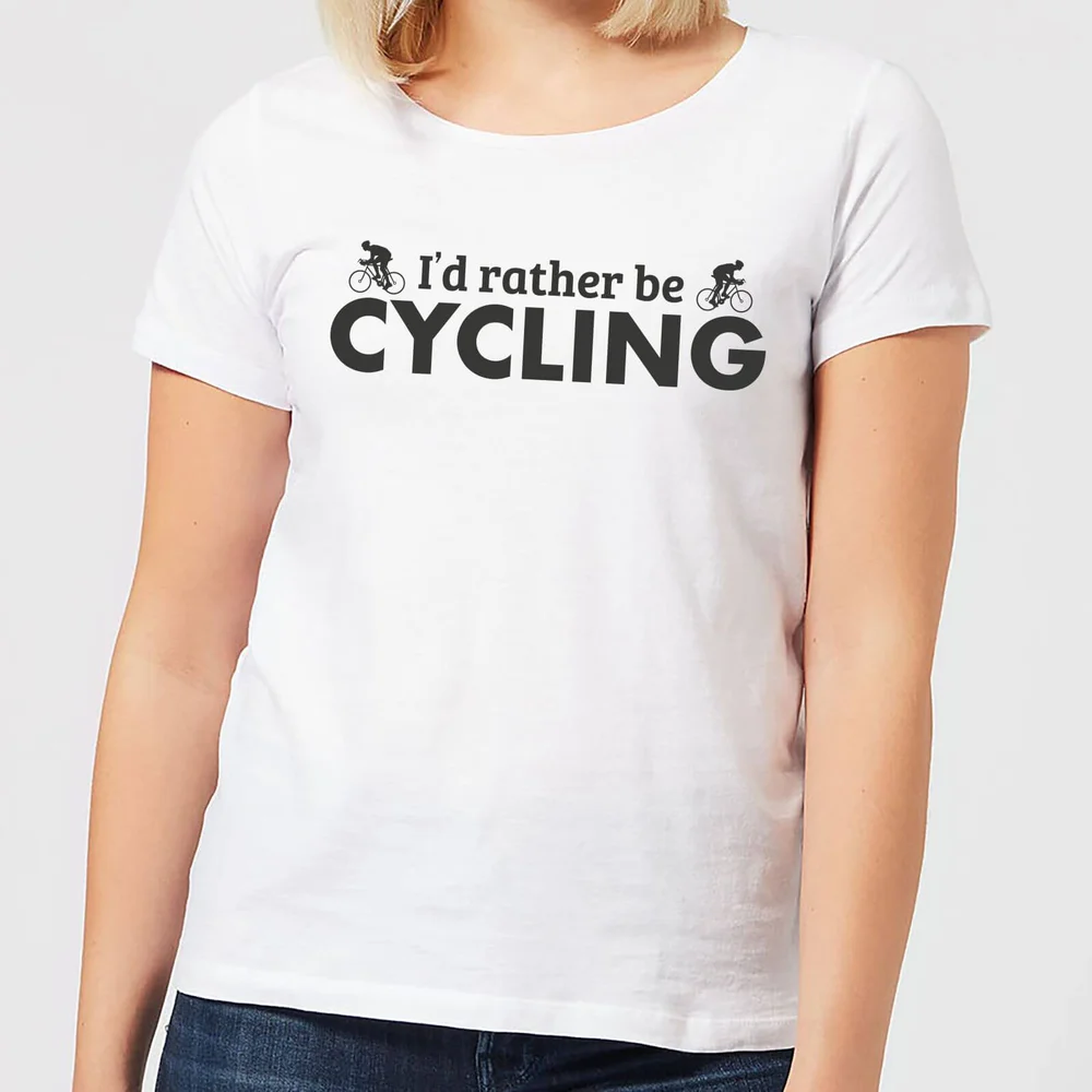 I'd Rather be Cycling Women's T-Shirt - White - S - White Image 1