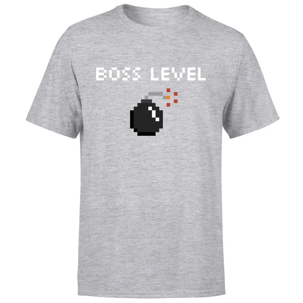 Boss Level Gaming T-Shirt - Grey - S - Grey Image 1