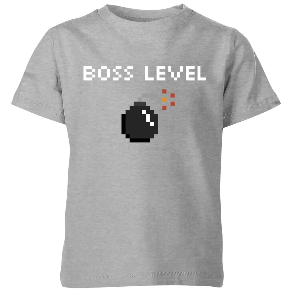 Boss Level Gaming Kids T-Shirt - Grey - 3-4 Years - Grey Image 1