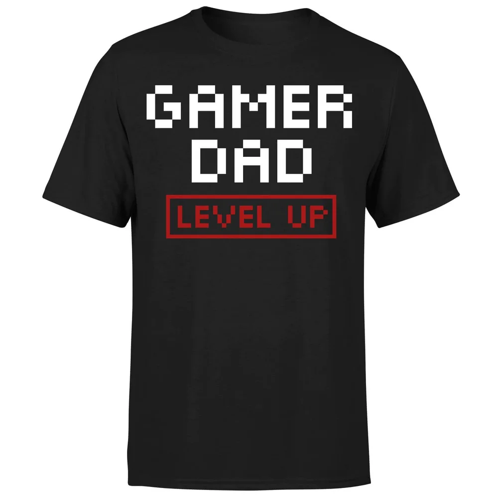 Gamer Dad Level Up T-Shirt - Black - S - Black Image 1