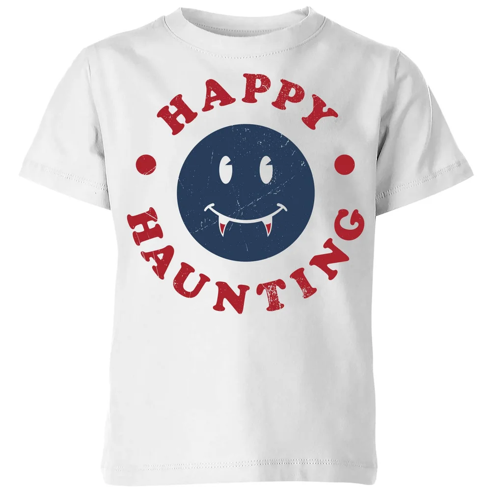 Happy Haunting Fang Kids' T-Shirt - White - 3-4 Years - White Image 1