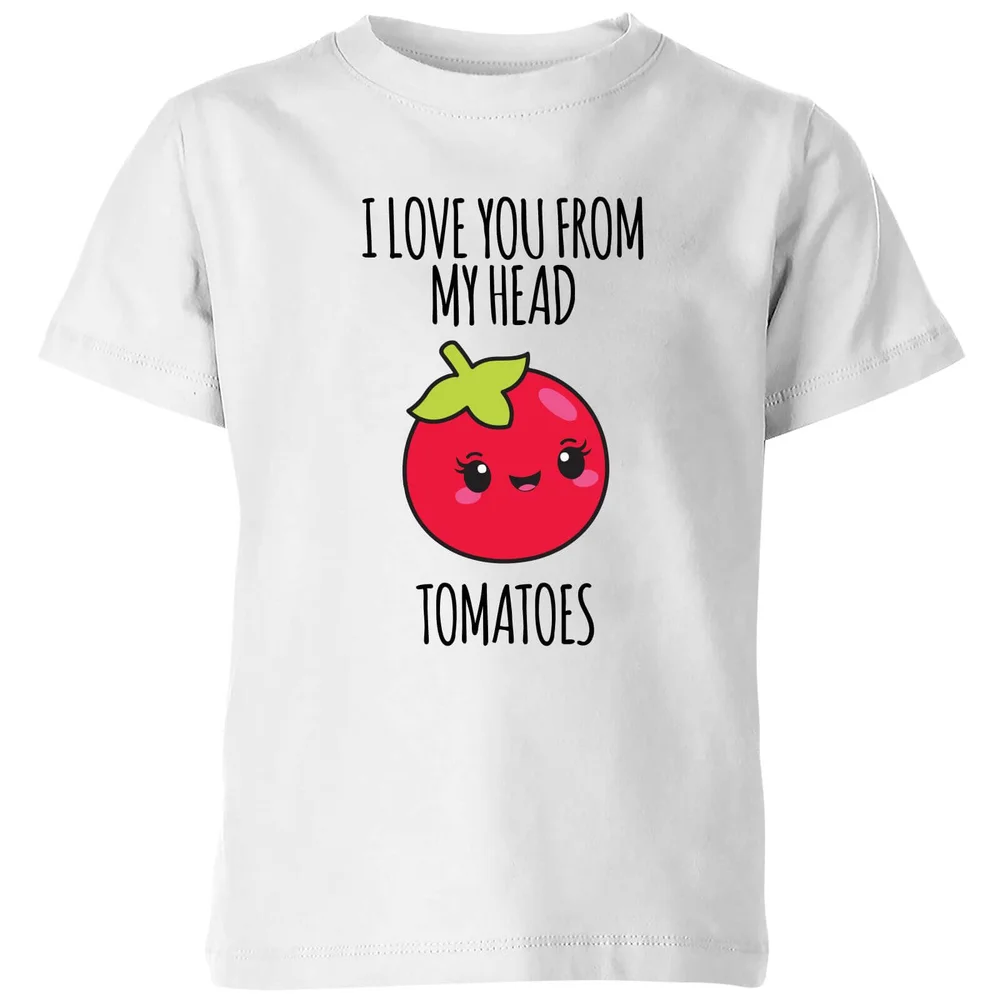 My Little Rascal I Love You From My Head Tomatoes Kids' T-Shirt - White - 3-4 Years - White Image 1