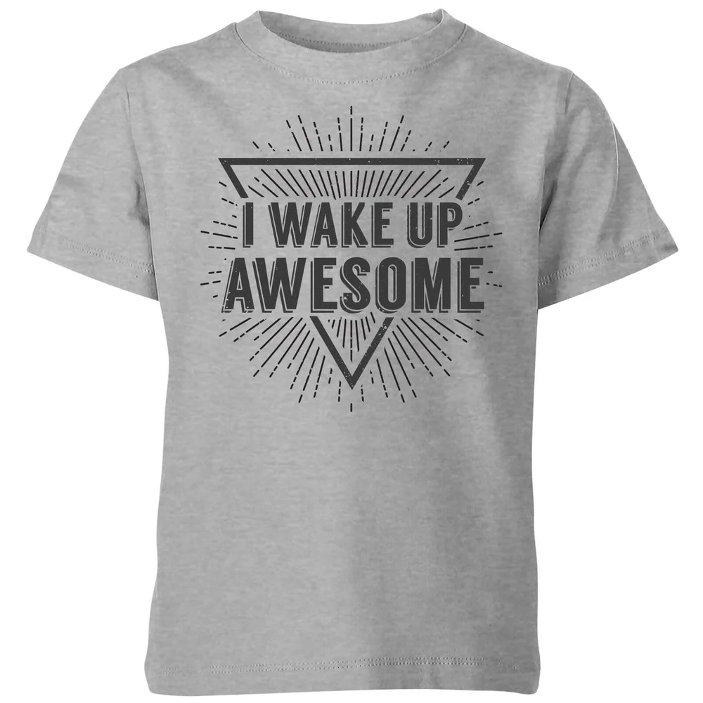 I Wake up Awesome Kids' T-Shirt - Grey - 3-4 Years - Grey Image 1