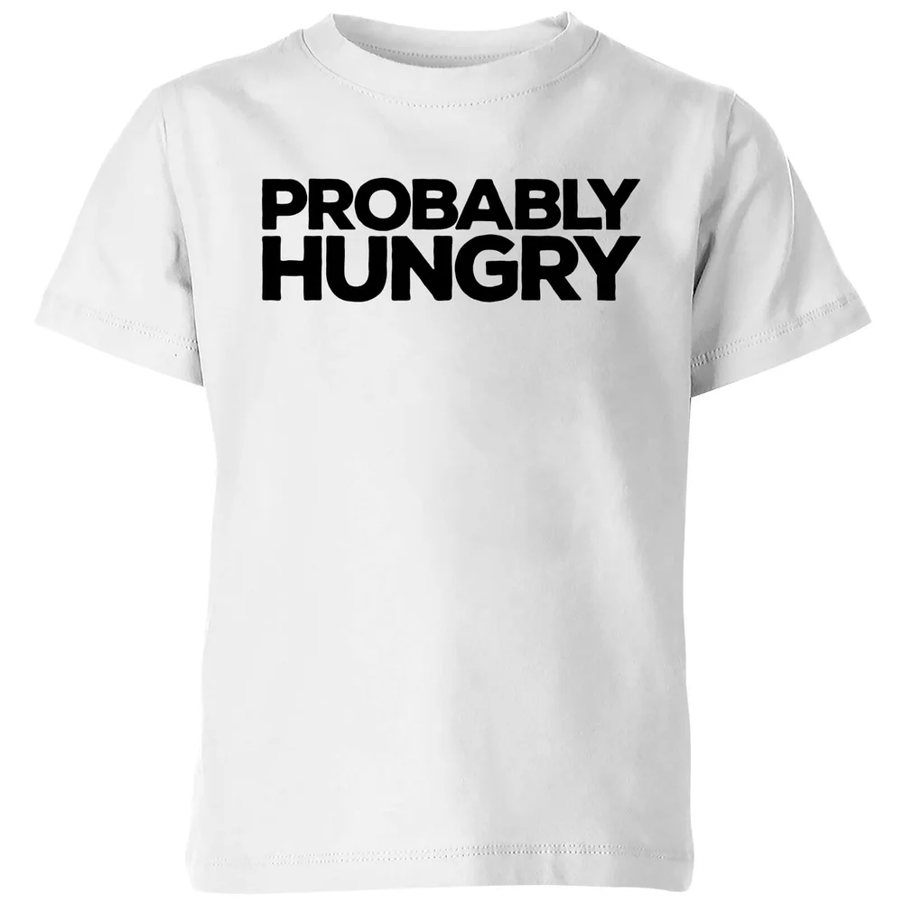 Probably Hungry Kids T-Shirt - White - 5-6 Years - White Image 1