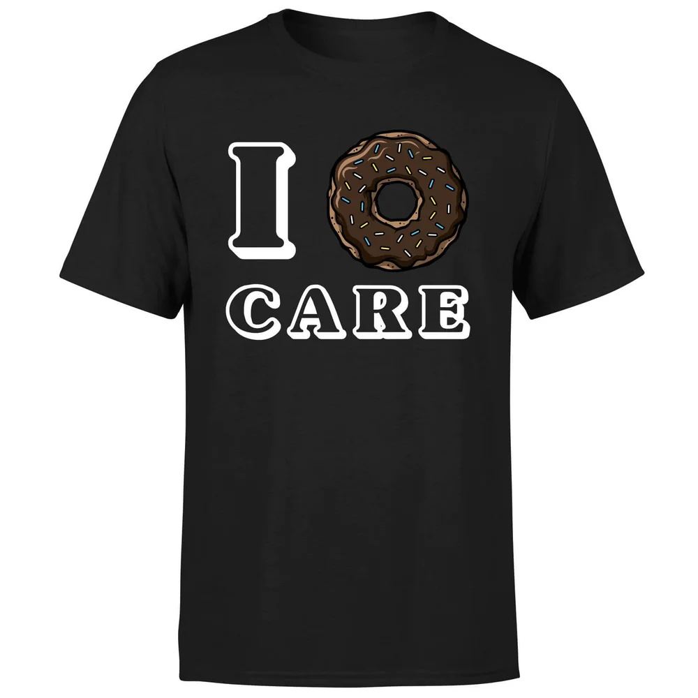 I Donut Care T-Shirt - Black - S - Black Image 1