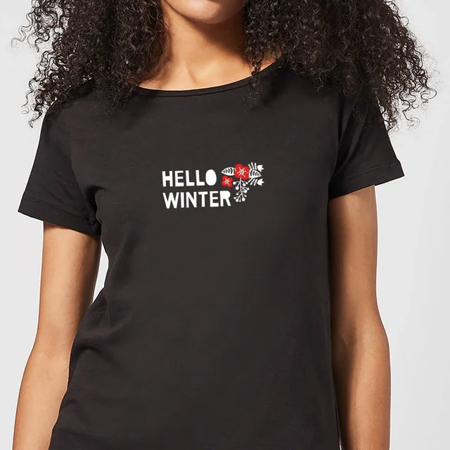 Hello Winter Women's T-Shirt - Black
