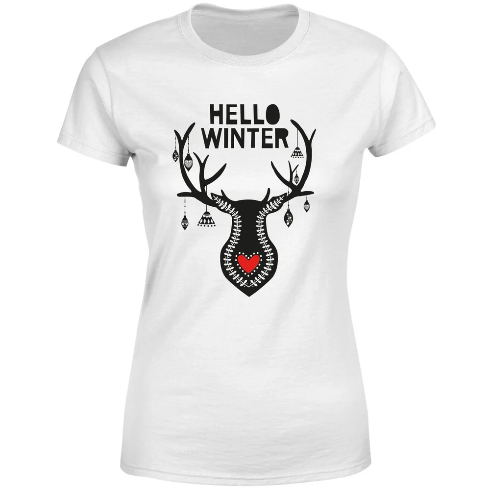 Hello Winter Women's T-Shirt - White - S - White Image 1