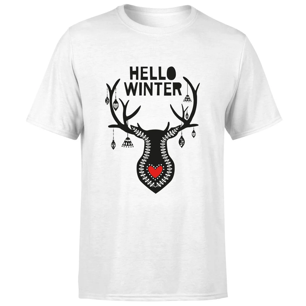 Hello Winter T-Shirt - White - S - White Image 1
