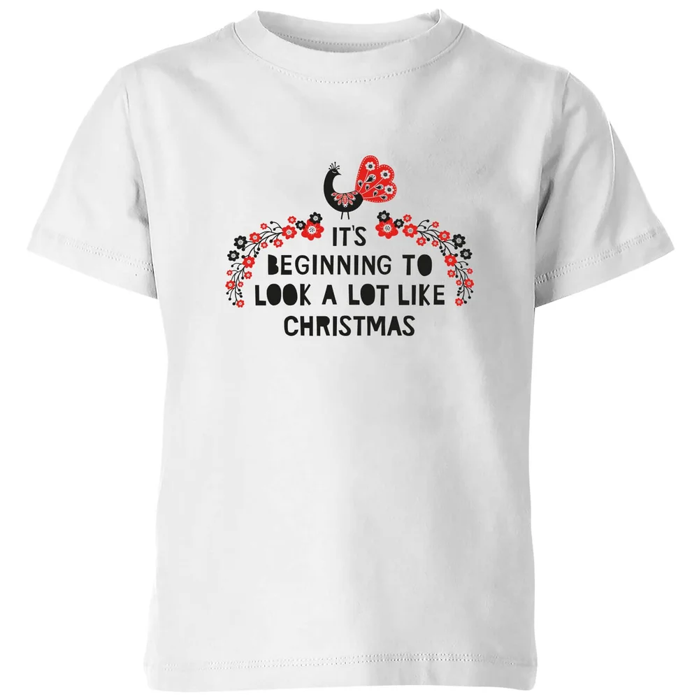 It's Beginning To Look A Lot Like Christmas Kids' T-Shirt - White - 3-4 Years - White Image 1