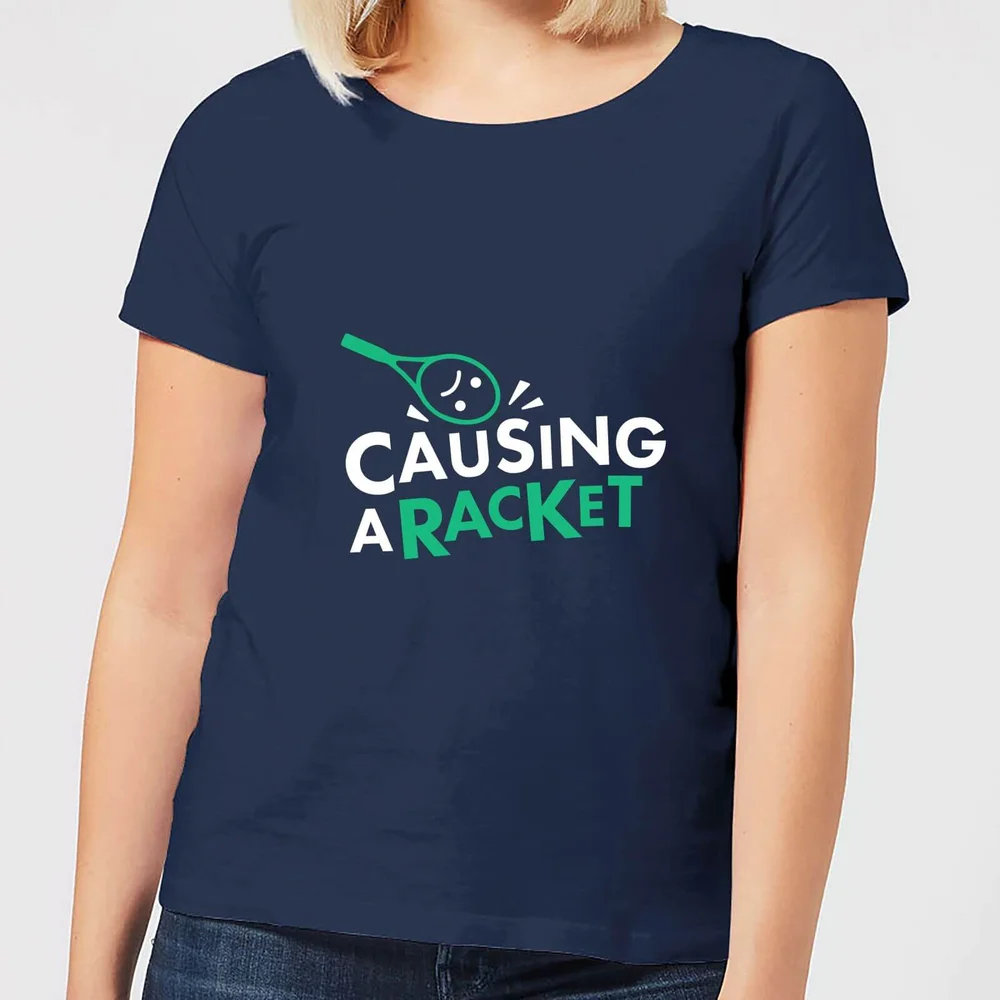 Causing a Racket Women's T-Shirt - Navy - S - Navy Image 1