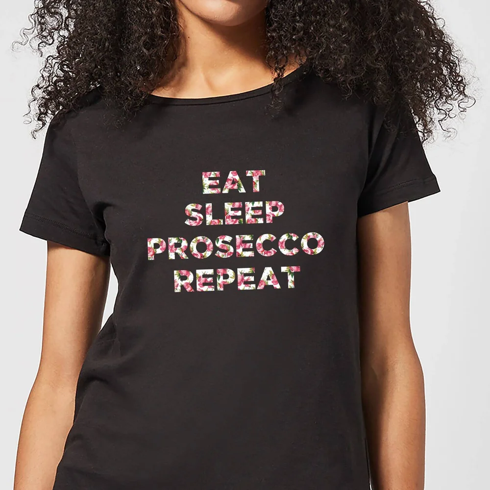 Eat Sleep Prosecco Repeat Women's T-Shirt - Black - 3XL Image 1