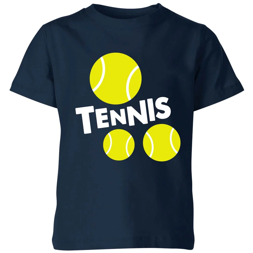 Tennis Balls Kids' T-Shirt - Navy - 3-4 Years - Navy Image 1